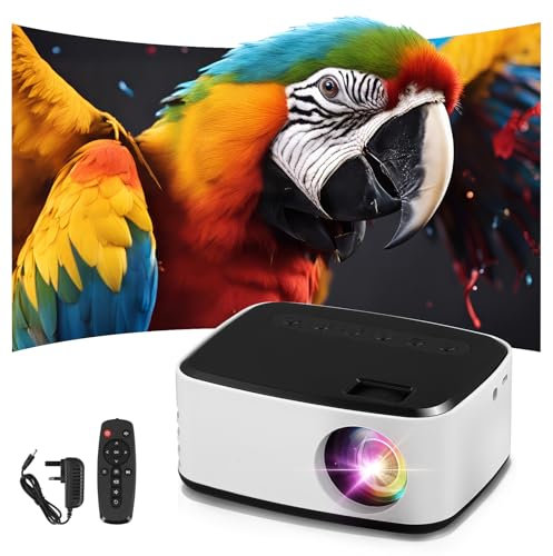 Mini Projector 1080P Full HD, Portable Home Cinema Projector, WiFi Bluetooth Small Projector for Bedroom, Gaming & Movie Projector, Compatible with iOS Android TV Stick USB Laptop