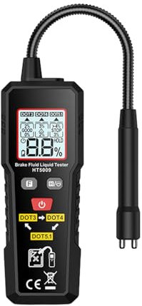 TKSE Brake Fluid Tester, Digital Boiling Point Meter for Brake Fluid with High Precision Probe, Water Content Detector for Car and Motorcycle Brake Fluid for DOT3 DOT4