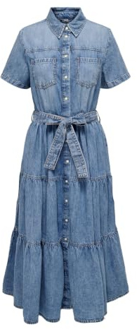 Only Only Female Jeanskleid Onlaliyah Langes Kleid Only Robe Longue en Jean Onlaliyah Femme (Lot de 1)
