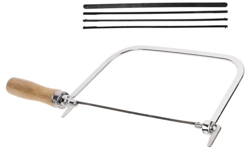 Mipcase 1 Ensemble Scie à Chantourner Manuelle avec Lames de Rechange pour Travaux de Menuiserie Outil pour Découpe de Métaux