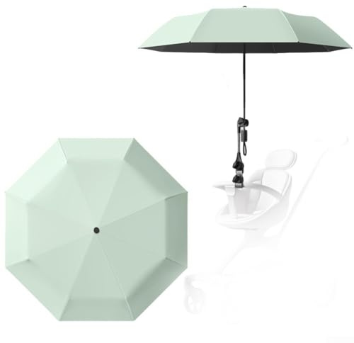 Lecreatekit Baby Pram Parasol, Adjustable Clamp Umbrella For For Child Stroller UPF 50+ Sun Protection And Adjustable Angle Features(Tae Rice)