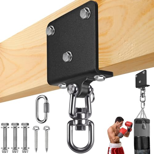 SELEWARE Support de Sac de Frappe pour Sac Lourd, capacité de 453,6 kg, Rotation à 360 °, Support de Sac de Boxe, Support de Sac de Boxe, Support de Sac Lourd en Acier Robuste pour entraînement de
