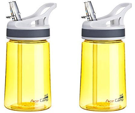 AceCamp Tritan 155129 Sport-Trinkflasche, BPA-frei, 350 ml, Gelb, 2 Stück