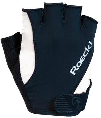 Roeckl Sports Fahrradhandschuh Basel, Performance Unisex Fingerhandschuh, Schwarz/Weiß 11