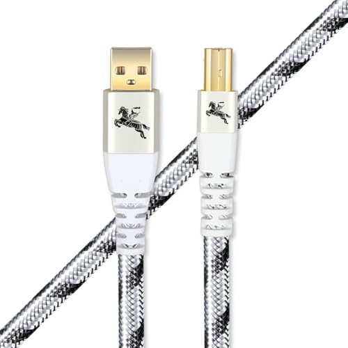 Impeto Cavo Stampante USB A a B 1 metri Cavo USB DAC per Stampante hifi Alta qualità Audiophile, Cavo Dello Scanner Tipo A a B Maschio a Maschio per computer, scheda audio, decoder, amplificatore 1m