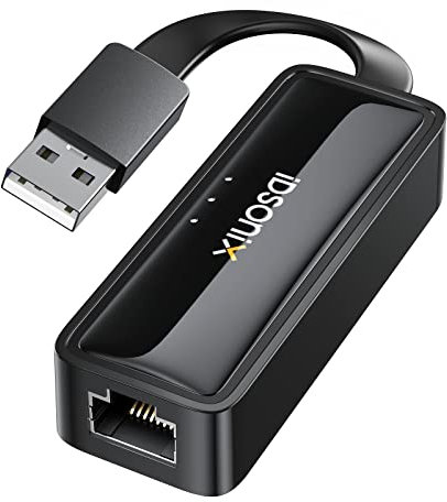 iDsonix USB Adattatore Ethernet, USB 2.0 a 10/100 rete LAN Adattatore RJ45 Gigabit Ethernet Converter Compatibile con Nintendo Switch, Laptop, PC