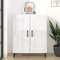 WIFESE Sideboard Hochglanz-Weiß 69,5x34x90 cm Kommode Schrank Kommode KüChenschrank Komodenschrank Kommode Flur Sideboard Schlafzimmer Unterschrank KüChe Flurschrank