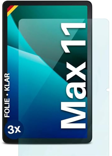 moex FlexProtect Schutzfolie kompatibel mit Amazon Fire Max 11 Displayschutz nur 0.2 mm dünn, Folie für das Display, HD Ultra klar und extra kratzfest - 3 Stück