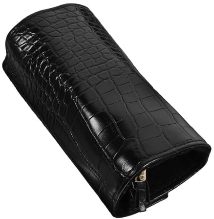 Luxshiny Schmuck Organizer Reiseetui Multifunktionale Schmuckaufbewahrung Aus Schwarzem Kunstleder Praktischer Rollbag Für Ringe Ohrringe Und Halsketten Für Unterwegs Und Zuhause