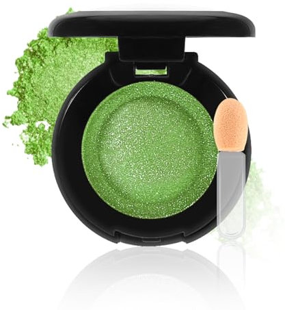 Apooliy Ombretto singolo in polvere glitterata, ombretto in crema shimmer altamente pigmentato, impermeabile, ombretto pressato viola a lunga durata