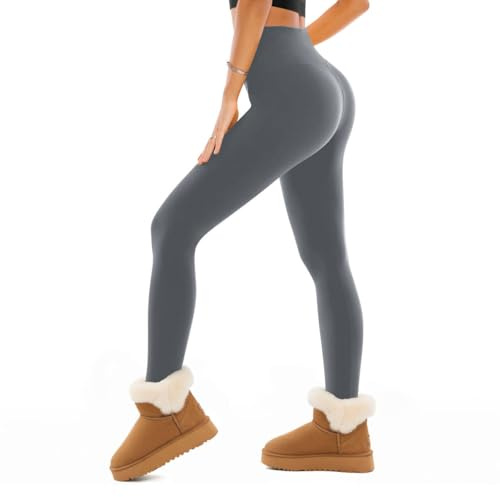 SINOPHANT Fleece Lined Leggings Women, Warm Thermal Winter | Soft Elastic High Waisted Thick Yoga Pants