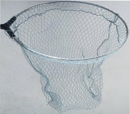 testa per guadino pesca rete maglia larga nylon idrorepellente trota mare fiume cm. 50x45