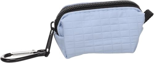 Kotbeutelspender - Vika Blau - aus Polyester - mit Reißverschluss und Karabinerhaken - inklusive 1 Rolle mit 20 Beuteln - modernes Farbakzent - Flamingo