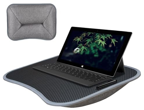 Scrivania per laptop Lap - Vassoio per laptop Resistente al calore | Supporto per dispositivo portatile Ledge sollevato con cuscino per cuscini | Lapdesk Leggi, Scrivi