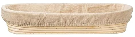 Cesta de mimbre for fermentación pan, hecha a mano, for hornear, cesta for con masa madre(Baguette 34X10X5)