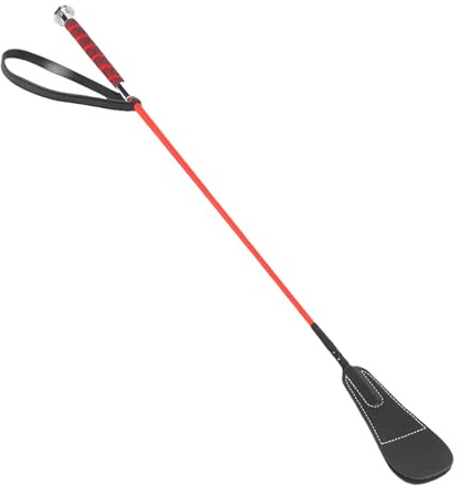 RiToEasysports Hästpiska, Ridutrustning Hästdressyr Gröda 68 Cm Piskor med Gummi Handledsrem Palm för Hästkontroll (röd)