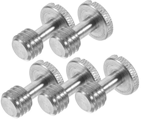 WATIIFUFU Vite per Treppiede Fotocamera 3/8 Pollice a Sgancio Rapido, Vite a Testa Zigrinata per Montaggio Compatto, Set 5 Pezzi per Treppiedi Monopiedi e Piastre Sgancio Rapido, Accessorio
