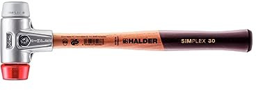 Simplex Schonhammer, TPE-mid / Plastik; mit Aluminiumgehäuse und hochwertigem Holzstiel | D=30 mm | 3136.030