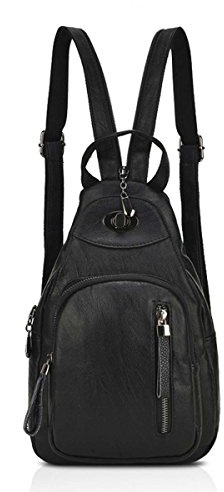 Nicole & Doris Modemarke Mädchen Rucksack Mini Rucksack Kleine frische Stil, praktisch und bequem gewaschen schwarz