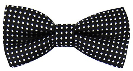 axy Pajarita infantil preatada, ajustable KFLI1 (negro con lunares blancos)