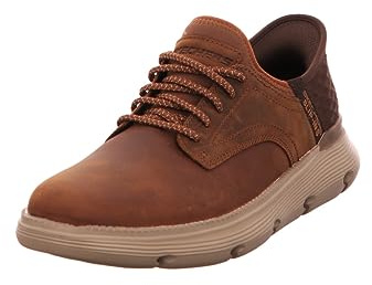 Skechers Men's Garza Gervin Trainer, Brown, 8 UK Wide
