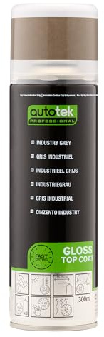 Autotek Professional Industry Grey Spray Paint, Aerosol Spray, 300 ml