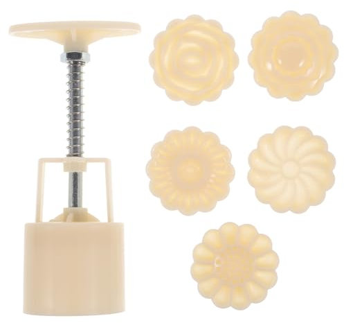 DEARMAMY 1 Satz 50G 3D Form Handdruck Kuchenstempel DIY Backwerkzeuge Für Küche Kekse Fondantform Weiß