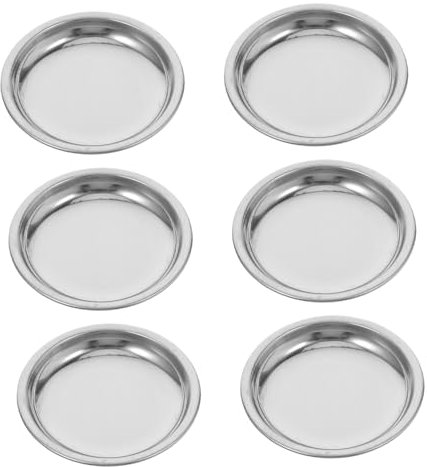 POPETPOP 6pezzi Porta Bustine Tè in Acciaio Inossidabile Vassoio Raccogligocce Rotondo Per Filtri Tisane Con Supporto Antigoccia Facile Da Pulire e Resistente