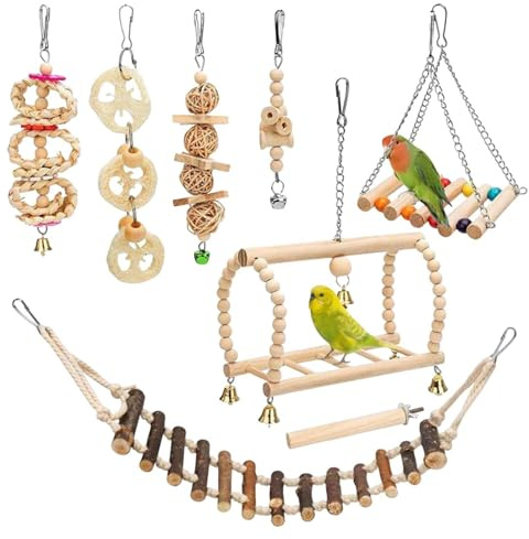 Giocattoli per per pappagalli | Forniture per roditori e arrampicata parrocchetti - Giocattoli per roditori di , per parrocchetti, Ara, agopornidi, conure e fringuelli - attività