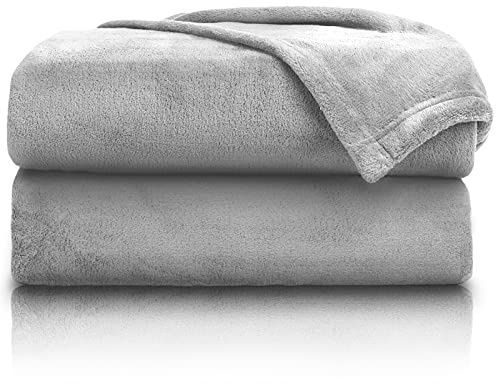 Pure Label Kuscheldecke flauschig 150x200 cm, extra weiche & warme Fleecedecke, Wohndecke, Sofadecke, Sofa Überwurfdecke, Tagesdecke oder Bettüberwurf, Kuscheldecken in grau