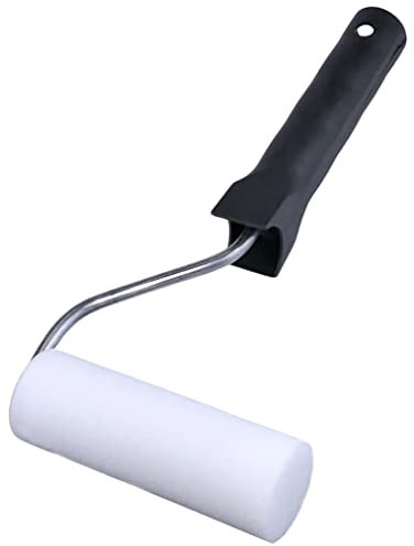 AERZETIX - C55007 - Rouleau avec manchon de peinture en mousse Ø35 mm x 100 mm - pour peinture acrylique - accessoires de décoration murale plafond sol - poignée en plastique