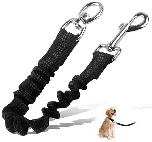 Ruckdämpfer für Hunde Leine, Elastische Hundeleine leichte Leinenverlängerung für Spazierengehen Joggen und Radfahren