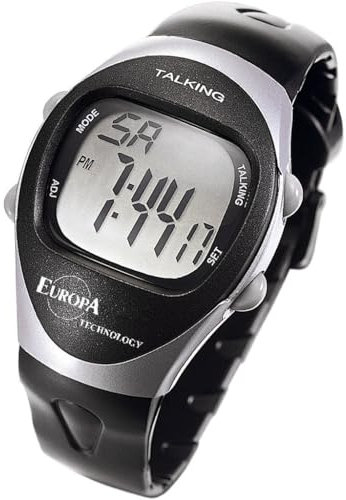 Orologio parlante Talking da UOMO per non vedenti, per anziani, per ipovedenti o ciechi in lingua Italiana con sveglia calendario cronometro