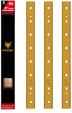 FOXBC 13 Inch Titanium Planer Blades Replacement for DeWalt DW735 DW735X Planer, Replace DW7352 - Set of 3