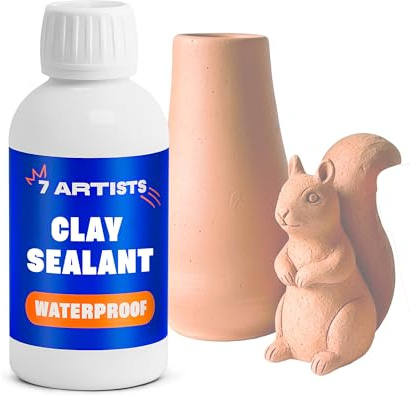 7 Artists Sigillante Liquido per Argilla Senza Cottura 250 ml Trasparente – Vernice Protettiva Impermeabilizzante per Argilla Autoindurente e Terracotta | Impermeabile, Indurente, Fissante Clay