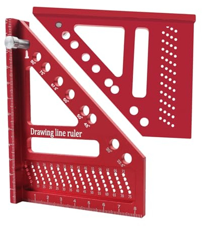 Righello di misurazione multi-angolo 3D - Strumenti di layout multi-angolo di 22,5-90 gradi | Strumenti per layout e misurazione | Per ingegneri operai edili artigiani a casa in officina per progetti