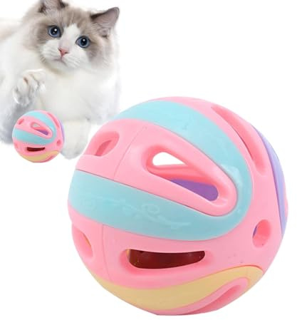 Katt Jingleboll Leksak – 4,8cm Interaktiv Klockboll Färgglad Ihålig Design | Roligt Jaktspel Underhållning För Kattungar Vuxna | PC Rasselboll Kompakt Hållbar Present För Små