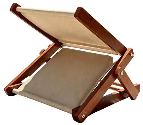 Schermo per il viso,Sedia a sdraio pieghevole con in legno,poggiatesta con cuscino elastico - Per uomini, signore, papà, madre, abbronzatura del corpo, all'aperto, piscina, giardino, prato