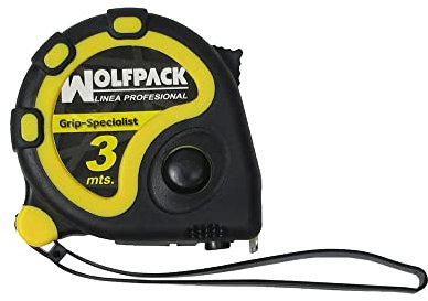 WOLFPACK LINEA PROFESIONAL - Flexometro 3 Metros Con Freno Grip Special