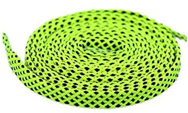 Boowhol Tvåfärgade platta skosnören, sportskor, skosnören, skoband för barn och vuxna, breda 0,8 cm (140 cm, grön, svart)
