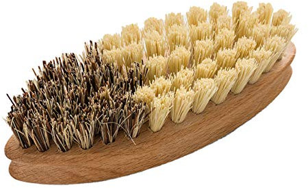 bax im Holz Reinigungsbürste aus Buchenholz für Gemüse und Holzbackrahmen | Naturborsten in 2 Härtegraden | 14cm