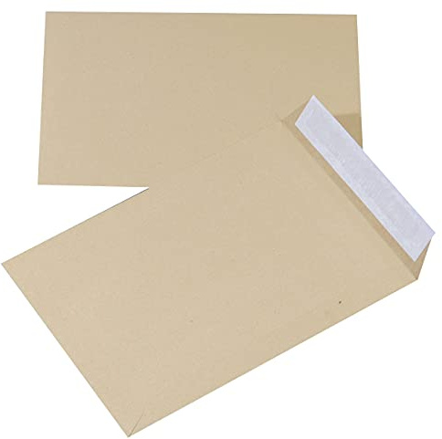 Buste con rivestimento in silicone autoadesivo, HK B5, 176 x 250 mm, 90 g/m², 10 pezzi, colore marrone, buste e accessori per spedizione, tipo con nastro in silicone, tipo HK, colore: marrone, formato