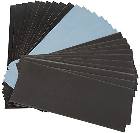 Papel de lija de grano surtido, de 120 a 5000, 23 x 9 cm, 30 hojas de lijado en húmedo y seco, para lijado de automóviles, acabado de muebles de madera