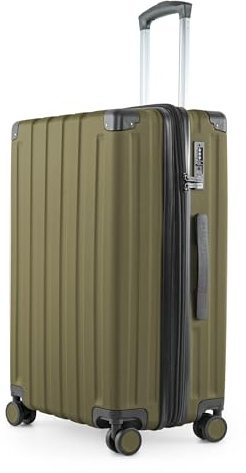 Hauptstadtkoffer Q-Damm - Mittelgroßer Hartschalenkoffer, TSA, 4 Rollen, Check-In Gepäck mit 6 cm Volumenerweiterung, 68cm, 89 L, Avocado