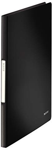 Leitz Solid Sichtbuch PP A4, 10er Pack, Qualitäts-Sichtbuch mit 20 Hüllen, schwarz