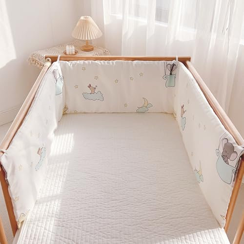 ZGantrix Atmungsaktive Bettumrandung Babybett Nestchen Bettumrandung Gitterbett Umrandung Gepolstert Nestchen Babybett Umrandung Atmungsaktive Baby Bettumrandung,No5 360x30