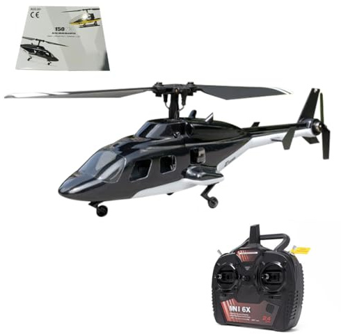 BuildCubes F150BL V3 Airwolf RC helicóptero para adultos, 2.4G 5CH Army RC helicóptero militar RC avión modelo RC avión de combate juguete regalo, versión RTF