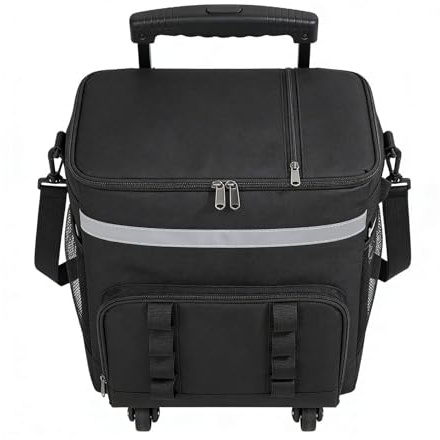 dowuiii Borsa Frigo a Rotelle,con Ruote e Manico Scatola Grande,35L Carrello Termico da Campeggio - per Spiaggia Shopping Picnic Eventi Sportivi Viaggio Campeggio Giardino Esterno