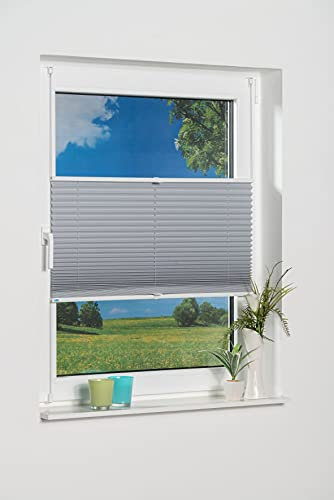 K-home Plissee Verdunklung, Polyester, Grau, 40 x 130 (B x L)
