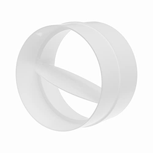 Repa Market 4 Inch / 100 mm Duct Backdraft Blockers - Pipe Connector with Backdraught Shutter - Backflow Preventer - Dryer Vent Adapter - Inline Air Extractor - Pipe Line Coupler with Valve